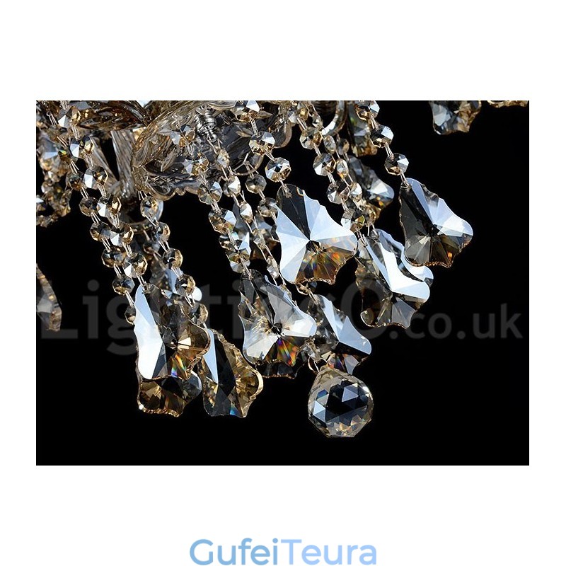 6 אורות רטרו קוניאק צבע K9 קריסטל מודרני נברשת