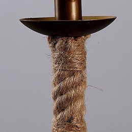 רטרו 1 מנורה נברשת חבל קנבוס רטרו בסגנון כפרי