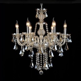 6 אורות רטרו קוניאק צבע K9 קריסטל מודרני נברשת