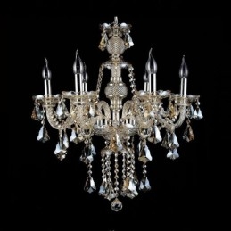 6 אורות רטרו קוניאק צבע K9 קריסטל מודרני נברשת