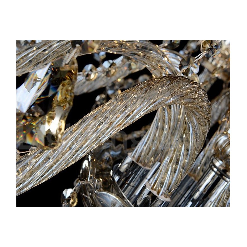 12 אורות רטרו קוניאק צבע K9 קריסטל מודרני נברשת