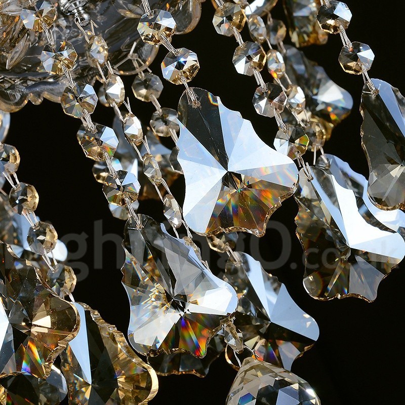 12 אורות רטרו קוניאק צבע K9 קריסטל מודרני נברשת