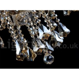 12 אורות רטרו קוניאק צבע K9 קריסטל מודרני נברשת