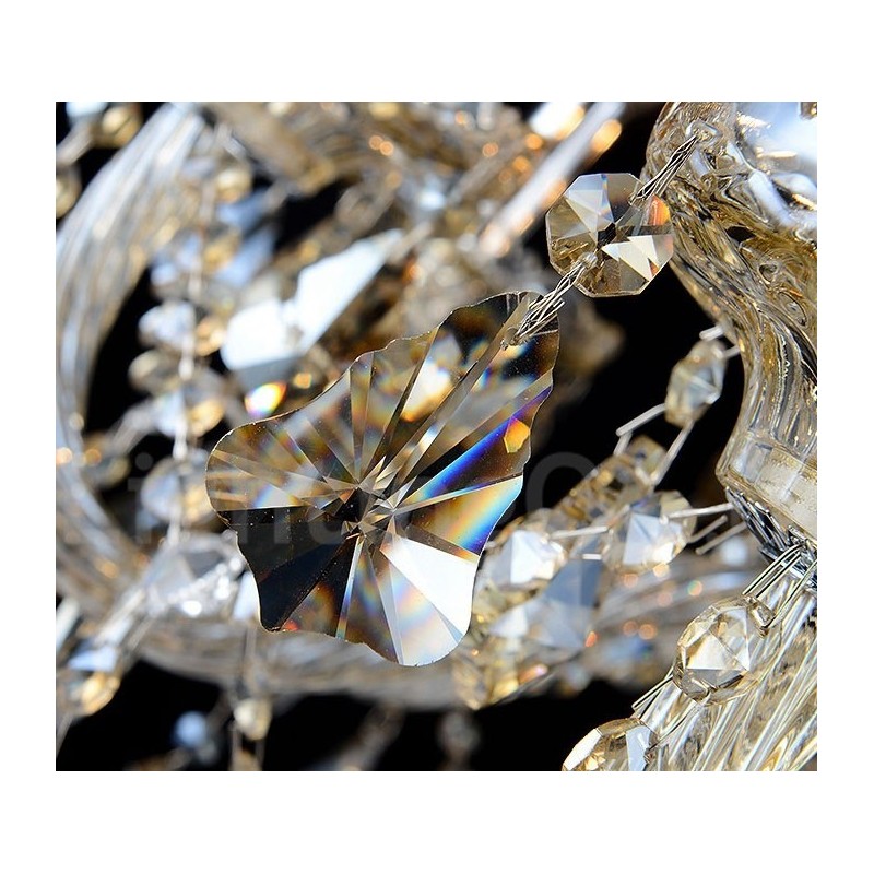 12 אורות רטרו קוניאק צבע K9 קריסטל מודרני נברשת