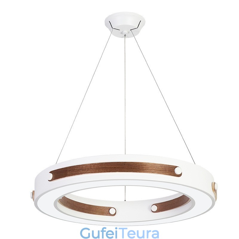 טבעת רב צבעי עץ תליון מודרני עכשווי עם גוון אקרילי