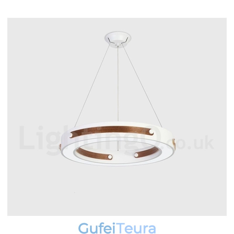 טבעת רב צבעי עץ תליון מודרני עכשווי עם גוון אקרילי