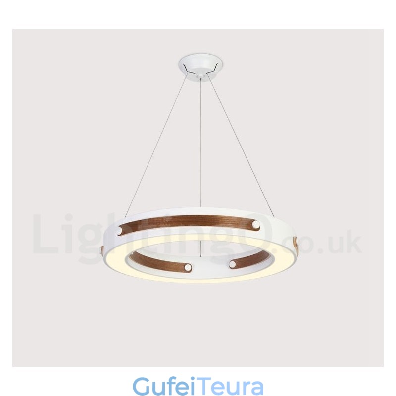 טבעת רב צבעי עץ תליון מודרני עכשווי עם גוון אקרילי