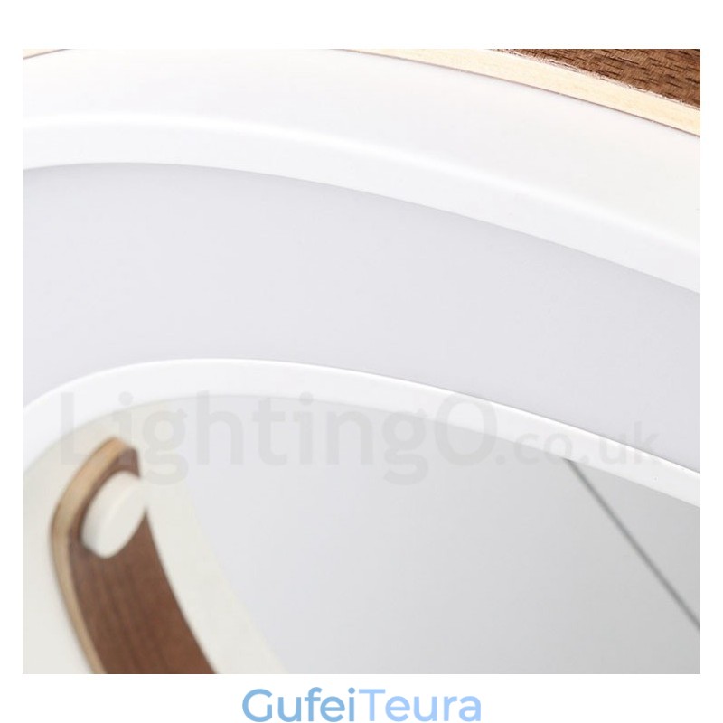 טבעת רב צבעי עץ תליון מודרני עכשווי עם גוון אקרילי