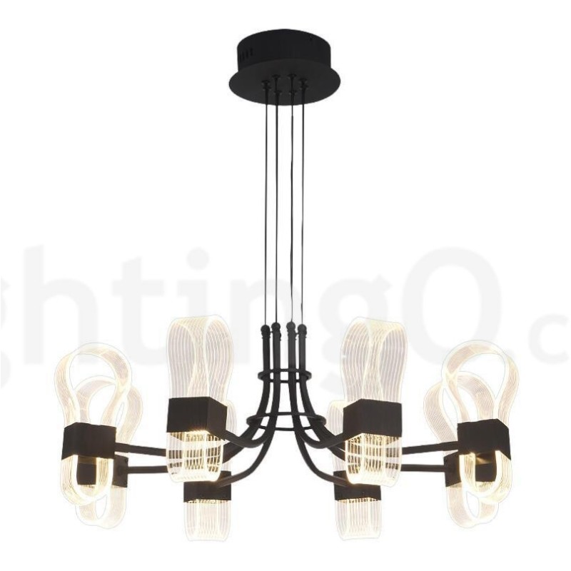 נברשת עיצוב 8 Light Nordic Post Modern 2021 עם גווני אקריליק