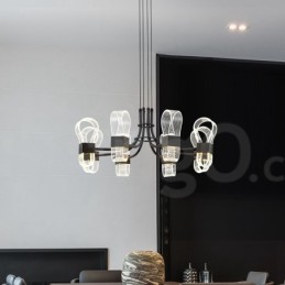 נברשת עיצוב 8 Light Nordic Post Modern 2021 עם גווני אקריליק