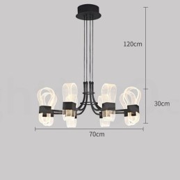 נברשת עיצוב 8 Light Nordic Post Modern 2021 עם גווני אקריליק