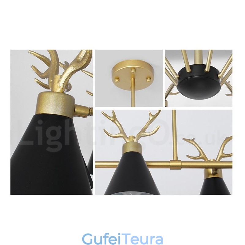8 Light Nordic Macaron Modern Antlers Chandelier
