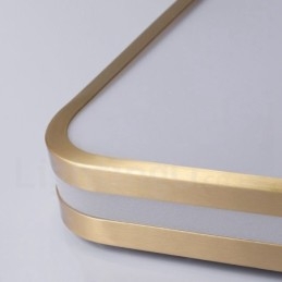 מלבן דק במיוחד מודרני עכשווי בסגנון נורדי מנורת תקרת פליז עם גוון אקרילי גם יכול לשמש כאור קיר