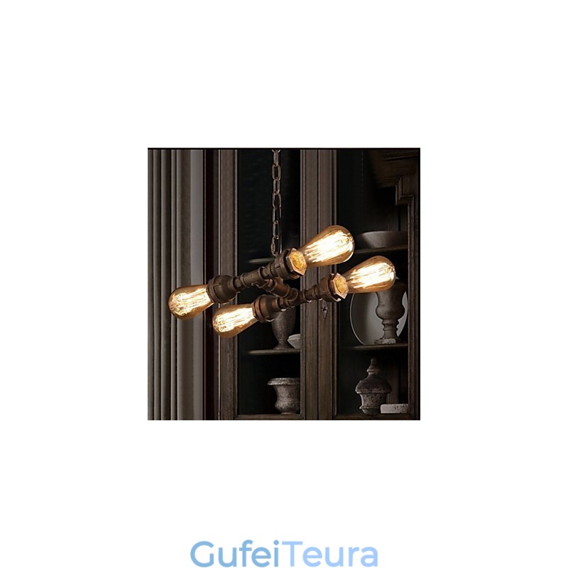 4 צינור מים תעשייתי קל אמריקאי רוח בסגנון רטרו