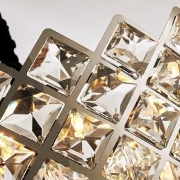 נברשת תליון קריסטל פוסטמודרנית פוסט-מודרנית מכסף עגול K9