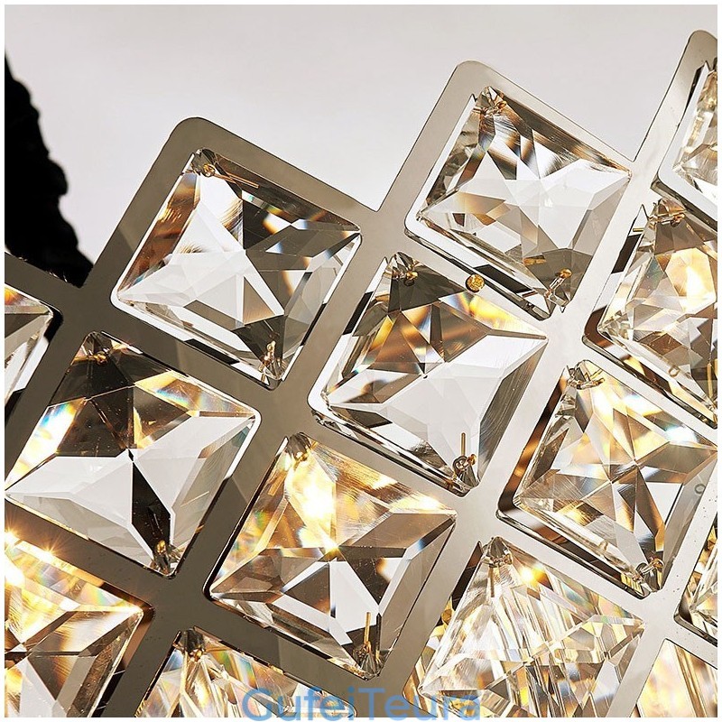 נברשת תליון קריסטל פוסטמודרנית פוסט-מודרנית מכסף עגול K9