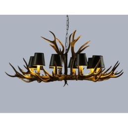 רטרו Antler נברשת עתיקה עם גוונים