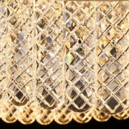 אור תליון קריסטל מרובע 1 2 טבעות K9 קריסטל תאורה פנימית לתקרה