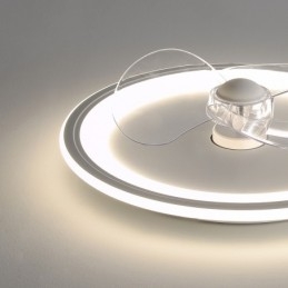 Nordic Round Ultra דק שקט בלתי נראה ניתן לעמעום מאוורר תלוי מאוורר עם ספקטרום מלא הגנת עיניים