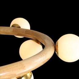 נברשת תליון עץ נורדי פשוט מודרני עם גווני שעועית