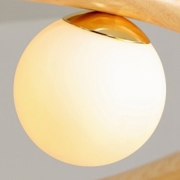 נברשת תליון עץ נורדי פשוט מודרני עם גווני שעועית