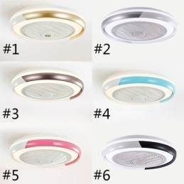 מנורות מאוורר תקרה מודרניות אקריליק מנורת תקרה עגולה עם שלט רחוק