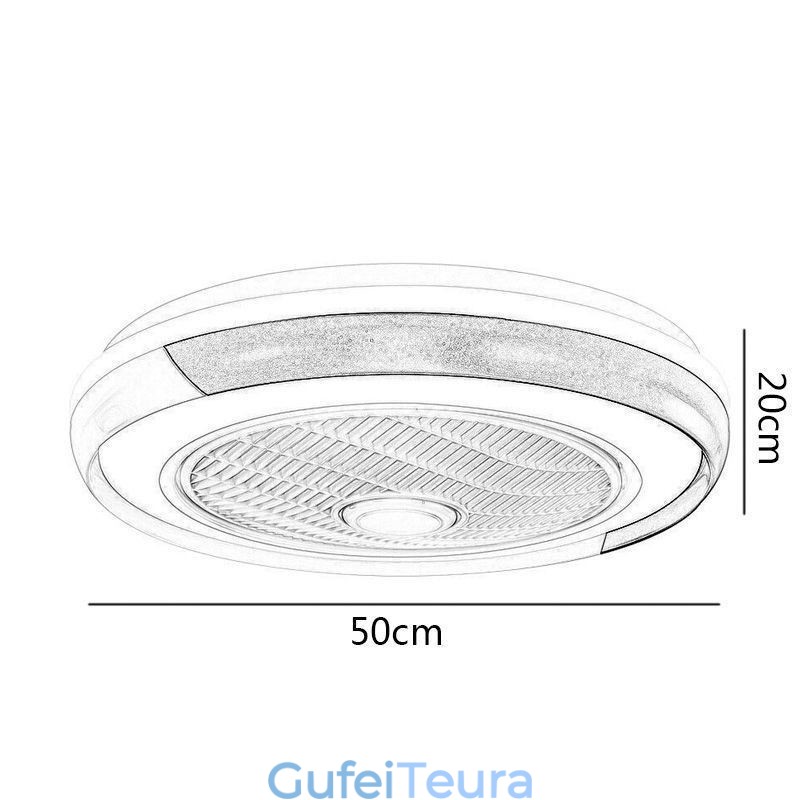 מנורות מאוורר תקרה מודרניות אקריליק מנורת תקרה עגולה עם שלט רחוק