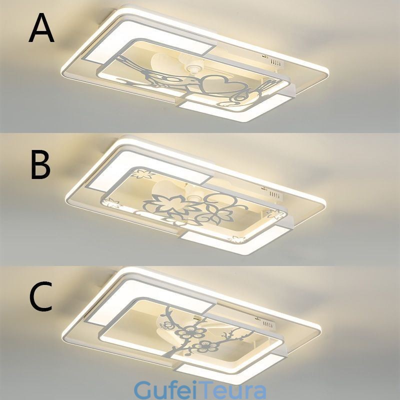 גופי תאורה מודרניים למאוורר תקרה מלבני