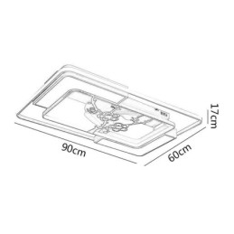 גופי תאורה מודרניים למאוורר תקרה מלבני