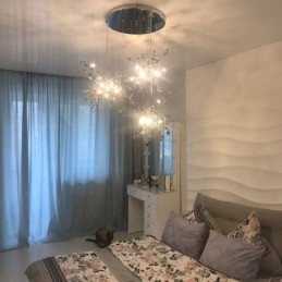 נברשת נצנצים נירוסטה תליון תאורת אוכל