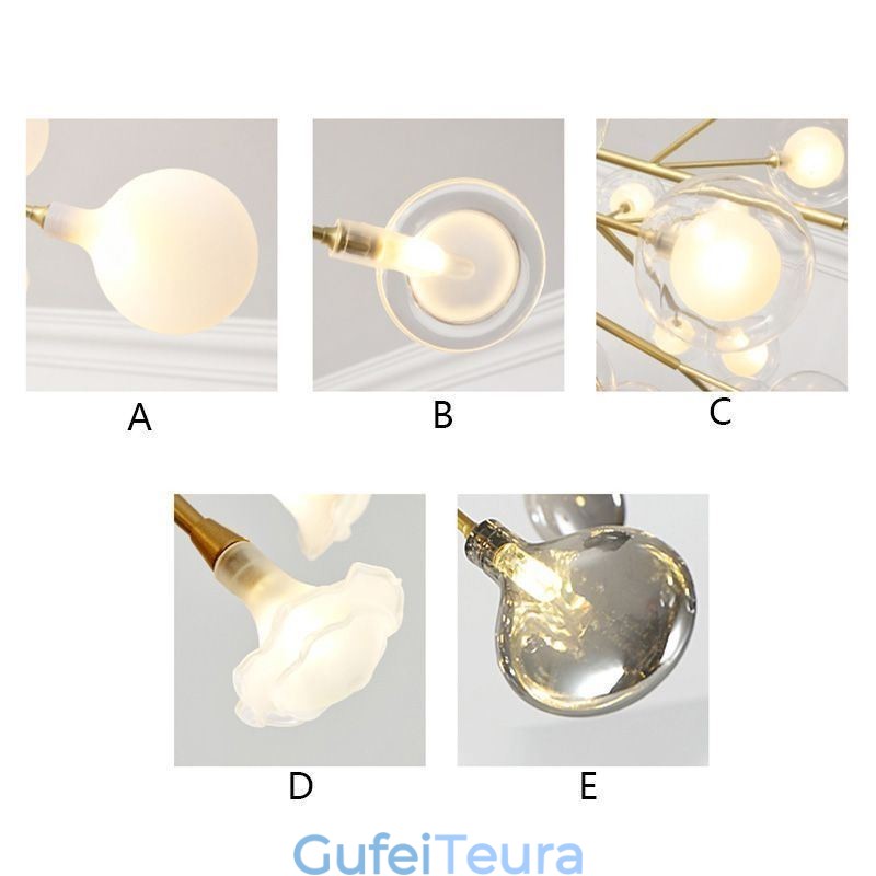 נברשת סניפים בסגנון נורדי תליון