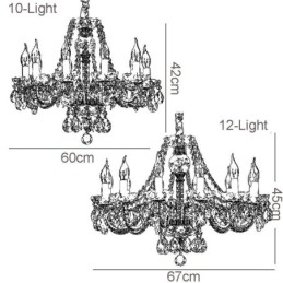 נברשת קריסטל שקופה אירופית יוקרה דקרטיבית אור תקרה