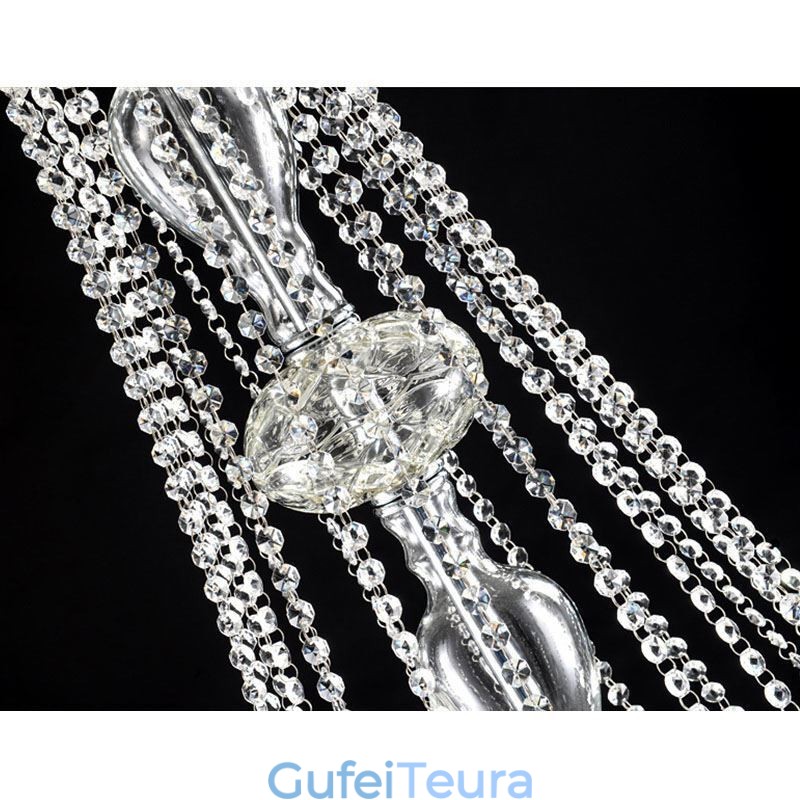 נברשת קריסטל אירופאית קישוט קריסטל אור תקרה עם 65 נורות