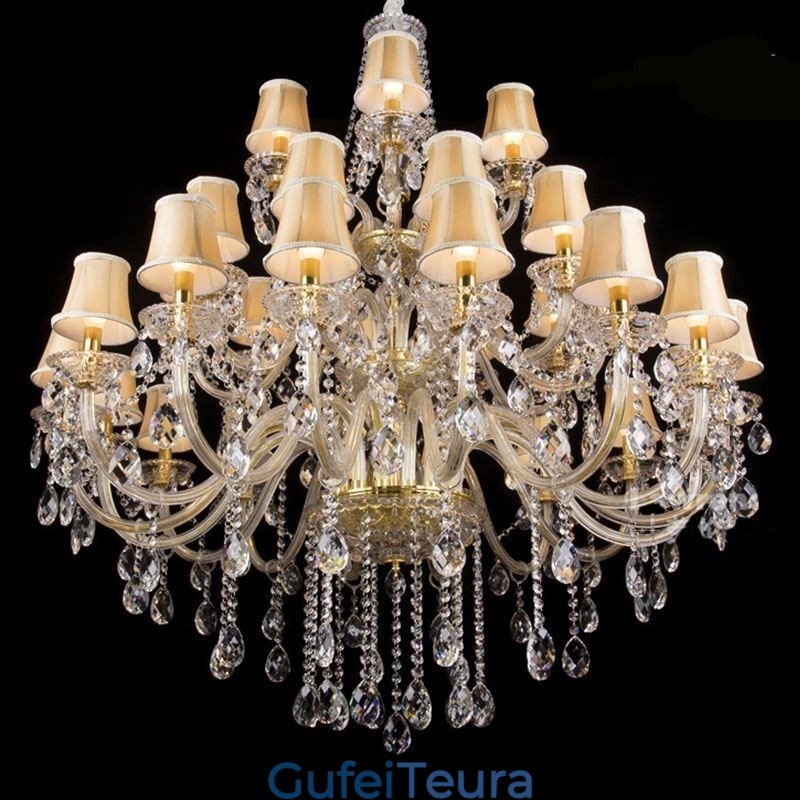 נברשת קריסטל אירופאית עם 32 אורות תקרה