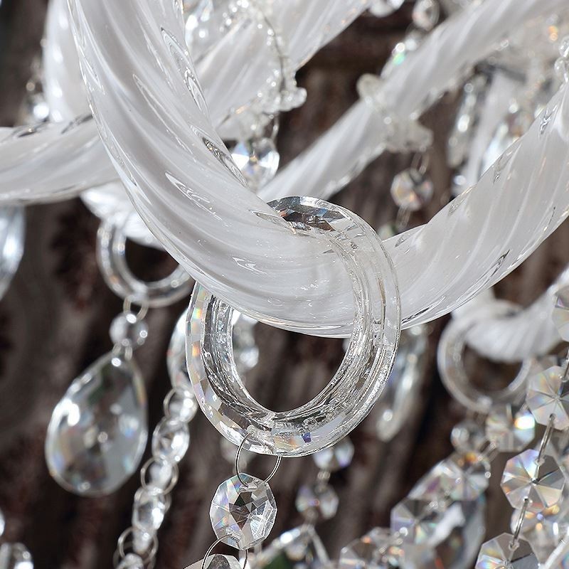 נברשת קריסטל אירופאית עם 32 אורות אור תקרה קישוט יוקרתי