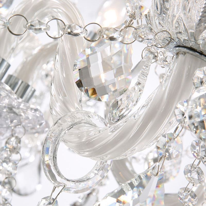 נברשת קריסטל אירופאית עם 32 אורות אור תקרה קישוט יוקרתי