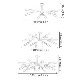 אור תליון נורדי תאורת עץ מלא מודרנית