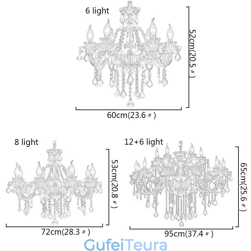 נברשת אירופית אור תקרת קריסטל סגול אלגנטי