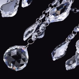 נברשת אירופית אור תקרת קריסטל סגול אלגנטי