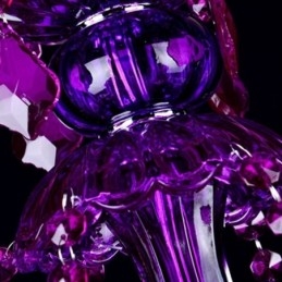 נברשת אירופית אור תקרת קריסטל סגול אלגנטי