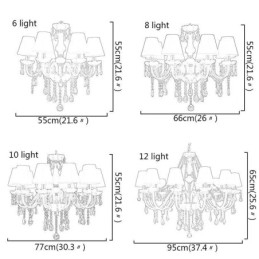 נברשת קריסטל אירופאית ירקן לבן ייחודי