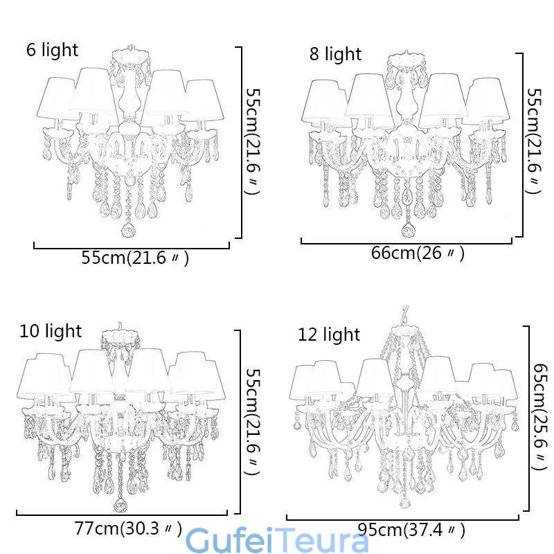 נברשת קריסטל אירופאית ירקן לבן ייחודי
