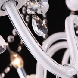 נברשת קריסטל אירופאית ירקן לבן ייחודי