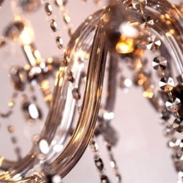 נברשת קריסטל אלגנטית בסגנון אירופאי תליון זכוכית