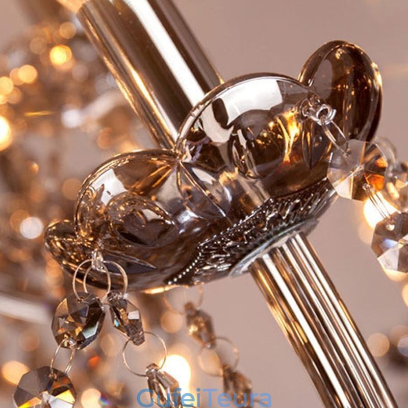 נברשת קריסטל אלגנטית בסגנון אירופאי תליון זכוכית