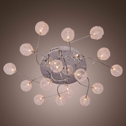 G4 Iron Flush Mount Light עם הצללי אלומיניום