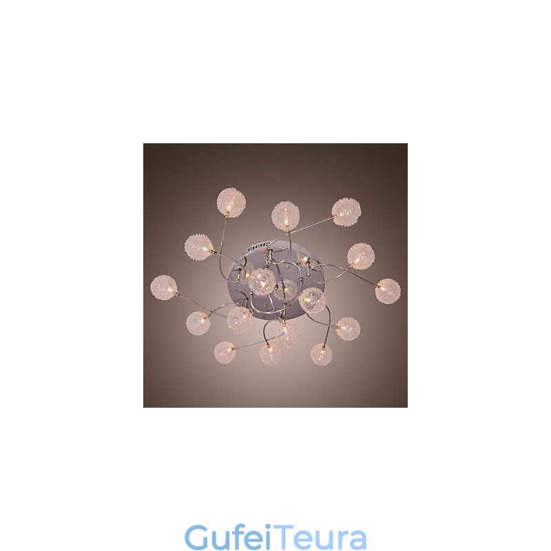 G4 Iron Flush Mount Light עם הצללי אלומיניום