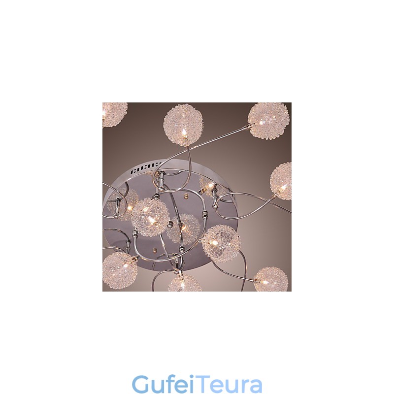 G4 Iron Flush Mount Light עם הצללי אלומיניום
