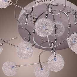 G4 Iron Flush Mount Light עם הצללי אלומיניום