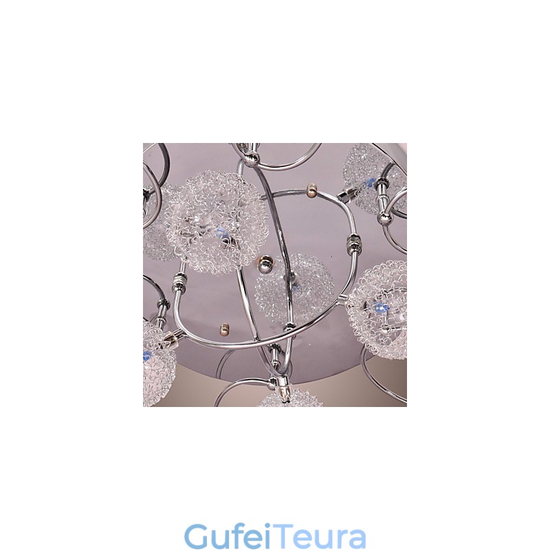 G4 Iron Flush Mount Light עם הצללי אלומיניום